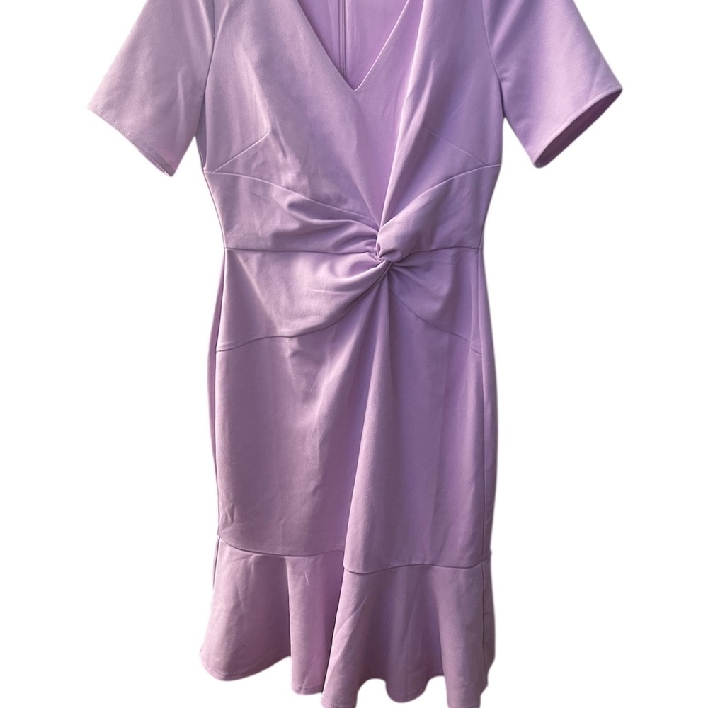 LC Lauren Conrad Purple Ruched Wrap Mini Dress